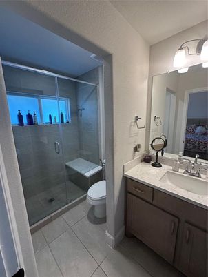 Bathroom, Dual Sink Vanities, Glass Shower, Interior