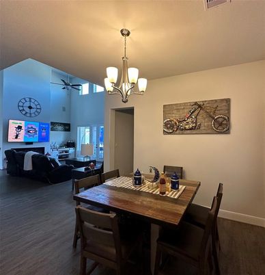 Chandelier, Dining room, Interior, Living room, Wood Texture Flooring