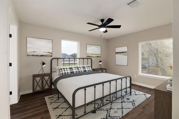 Bedroom, Interior, Wood Texture Flooring