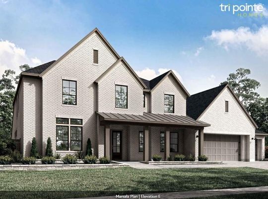 Attached, Exterior, Facade, Brick Facade, Farmhouse
