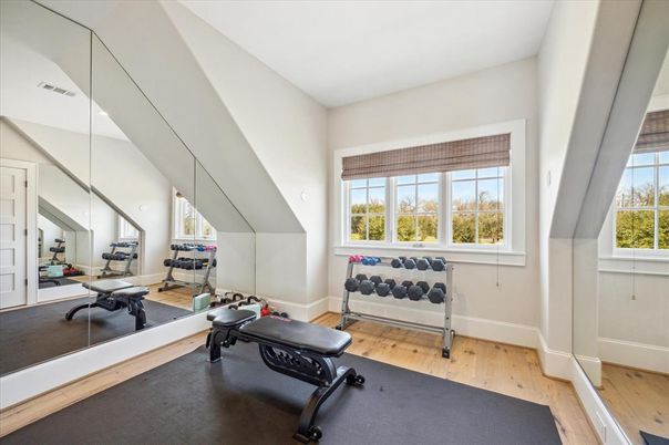 Fitness Equipment, Interior, Wood Texture Flooring