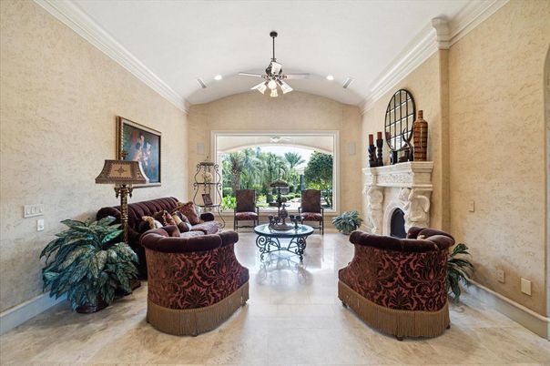 Fireplace, Interior, Living room, Recessed Lighting