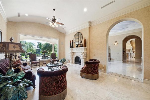 Fireplace, Interior, Living room, Recessed Lighting