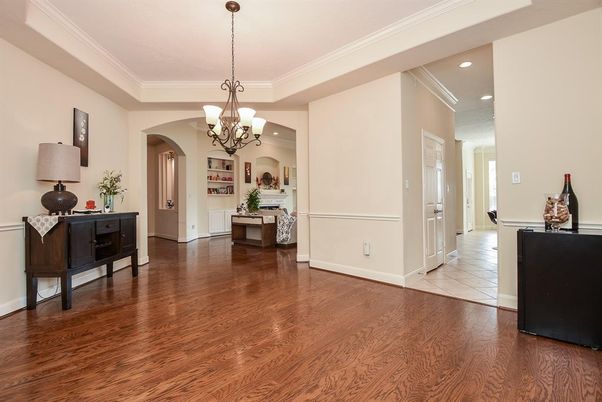 Chandelier, Interior, Recessed Lighting, Wood Texture Flooring