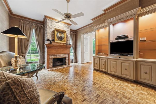 Fireplace, Interior, Stone Walls, Wood Texture Flooring