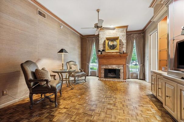 Fireplace, Interior, Stone Walls, Wood Texture Flooring