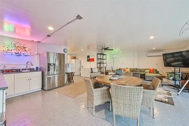 Dining room, Interior, Kitchen, Living room, Recessed Lighting, Stainless Steel Appliances