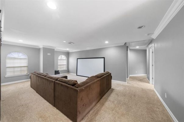 Interior, Projection Screen, Recessed Lighting