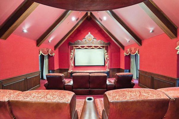 Home Theatre Room, Interior, Projection Screen, Recessed Lighting, Theatre Room