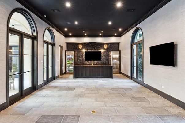 Interior, Pendant Lights, Recessed Lighting, Stone Walls