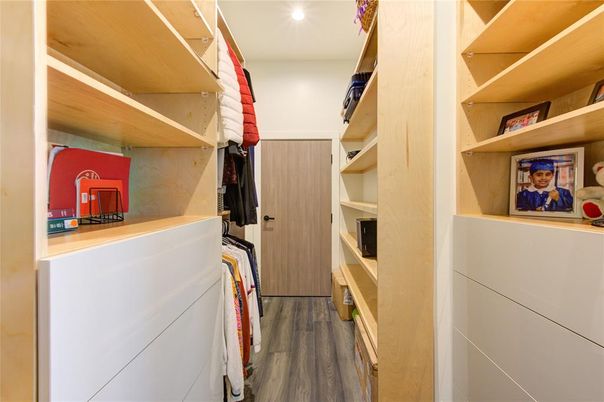Interior, Recessed Lighting, Walk-in Closets, Wood Texture Flooring