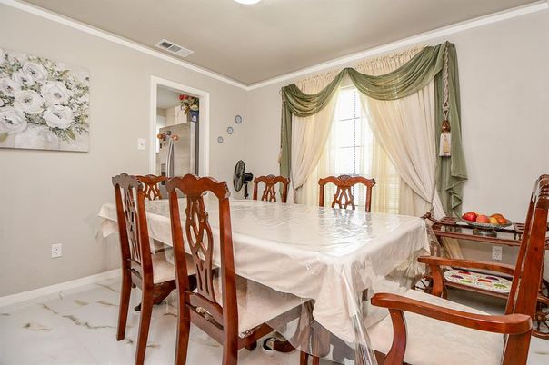 Dining room, Interior, Marble