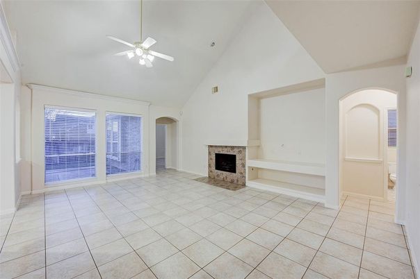 Empty room, Fireplace, Interior