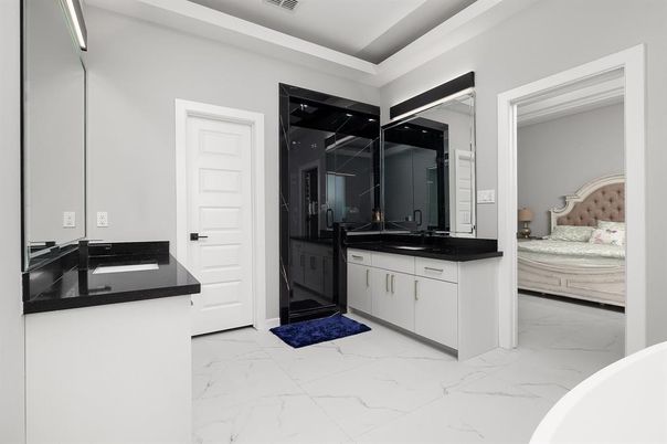 Bathroom, Bedroom, Dual Sink Vanities, Interior, Marble