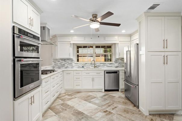 Interior, Kitchen, Recessed Lighting, Stainless Steel Appliances