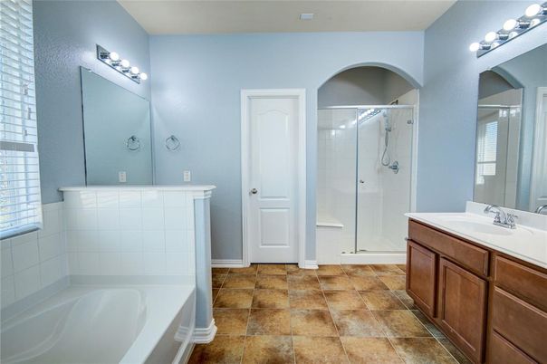 Bathroom, Dual Sink Vanities, Glass Shower, Interior