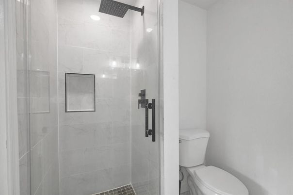 Bathroom, Glass Shower, Interior, Marble Walls