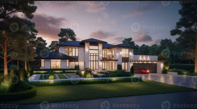 Attached, Backyard, Exterior, Facade, Modern