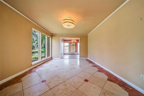 Chandelier, Empty room, Interior