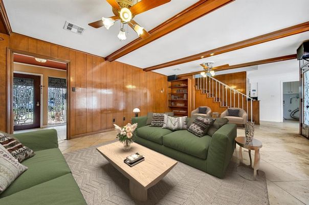 Interior, Living room, Wooden Walls