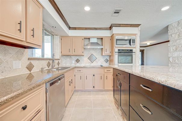 Interior, Kitchen, Recessed Lighting, Stainless Steel Appliances