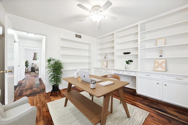 Home Office, Interior, Wood Texture Flooring