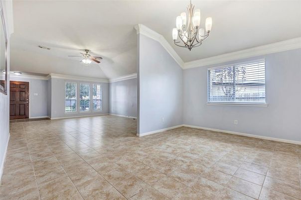 Chandelier, Empty room, Interior