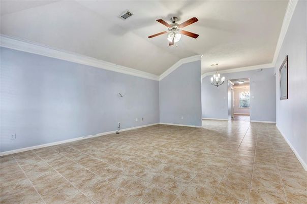 Chandelier, Empty room, Interior