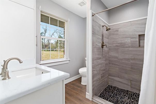 Bathroom, Interior, Wood Texture Flooring