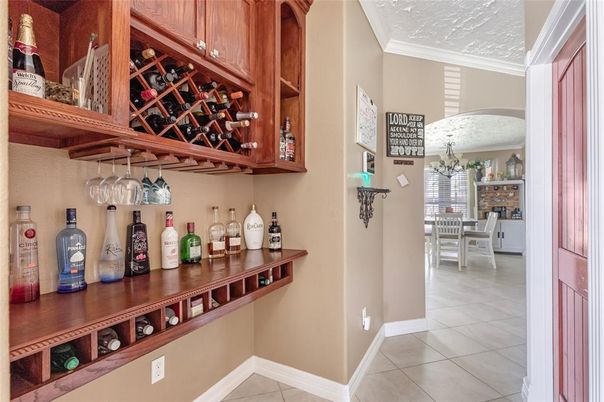 Chandelier, Dining room, Interior, Wine Storage