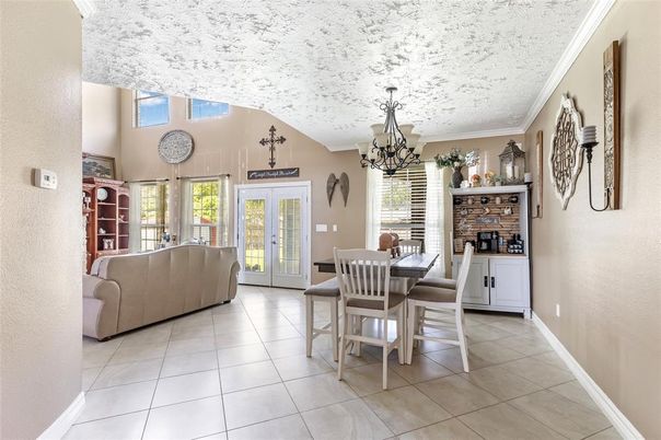 Chandelier, Dining room, Fireplace, Interior, Living room