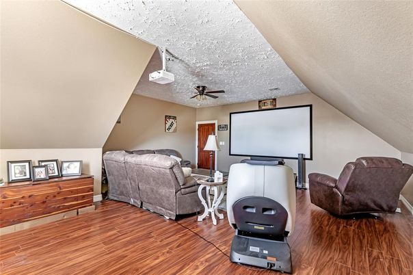 Interior, Projection Screen, Wood Texture Flooring