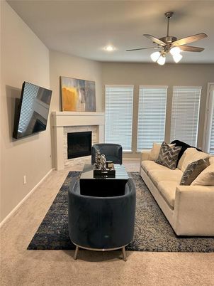 Fireplace, Interior, Living room, Recessed Lighting