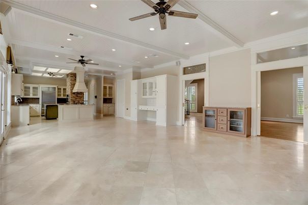 Empty room, Interior, Kitchen, Recessed Lighting