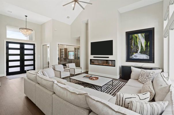 Chandelier, Fireplace, Interior, Living room, Wood Texture Flooring