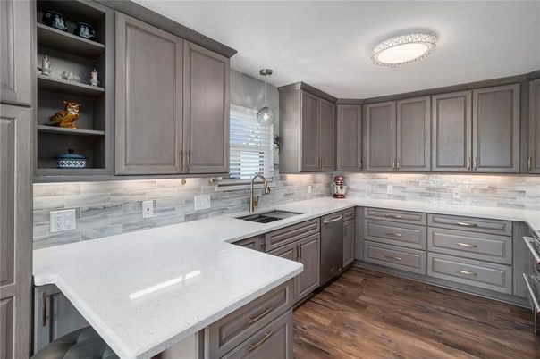 Interior, Kitchen, Wood Texture Flooring
