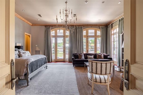 Bedroom, Chandelier, Interior, Recessed Lighting