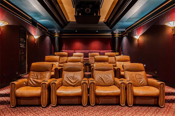 Home Theatre Room, Interior, Projection Screen, Recessed Lighting, Theatre Room