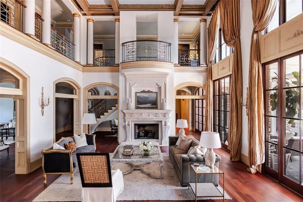 Fireplace, Interior, Living room, Recessed Lighting, Wooden Beams, Wood Texture Flooring