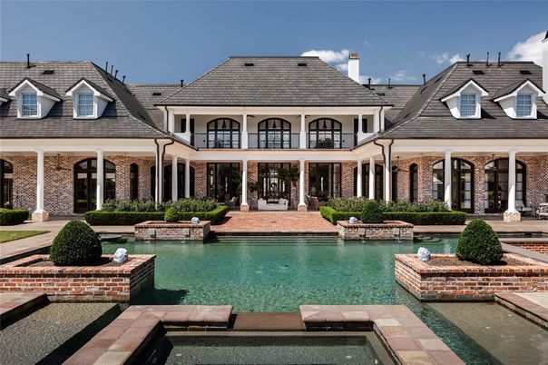 Exterior, Facade, Brick Facade, Pool, French Provincial