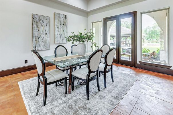 Dining room, Interior, Wood Texture Flooring
