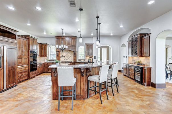 Interior, Kitchen, Pendant Lights, Recessed Lighting, Stainless Steel Appliances