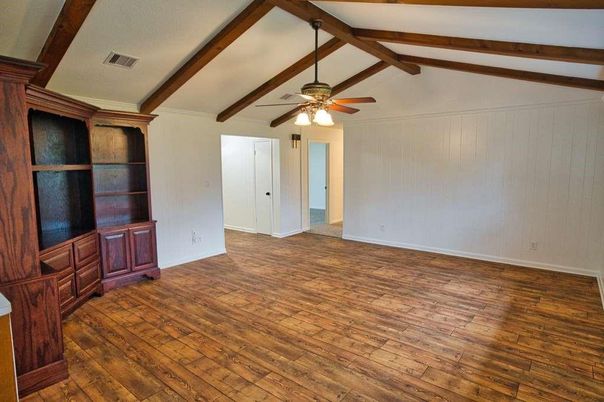 Empty room, Interior, Wooden Beams, Wood Texture Flooring