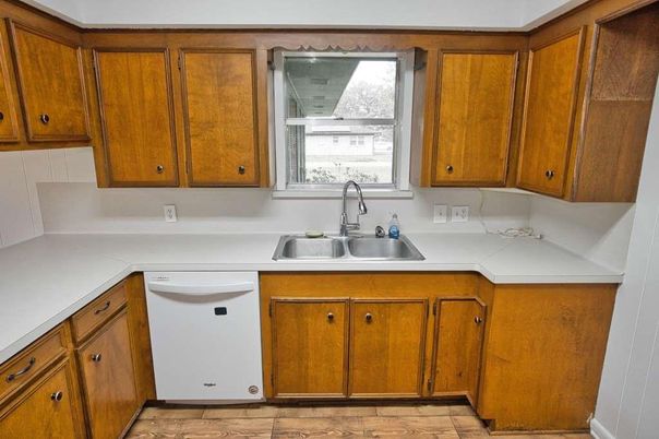 Interior, Kitchen, Wood Texture Flooring