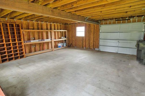 Garage, Interior, Wooden Beams, Wooden Ceilings, Wooden Walls