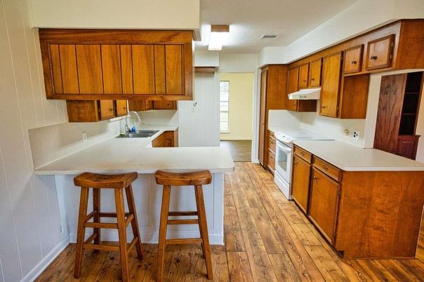 Interior, Kitchen, Wood Texture Flooring
