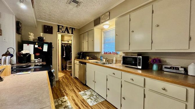 Interior, Kitchen, Wood Texture Flooring