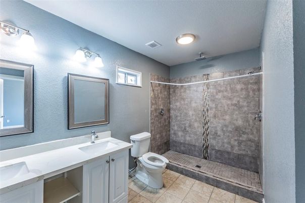 Bathroom, Dual Sink Vanities, Glass Shower, Interior