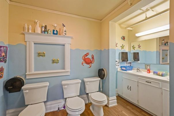 Bathroom, Interior, Wood Texture Flooring