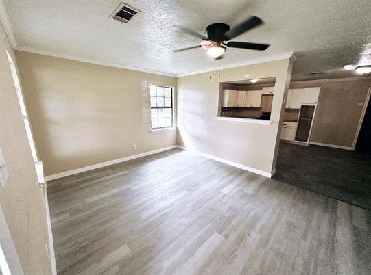 Empty room, Interior, Kitchen, Wood Texture Flooring